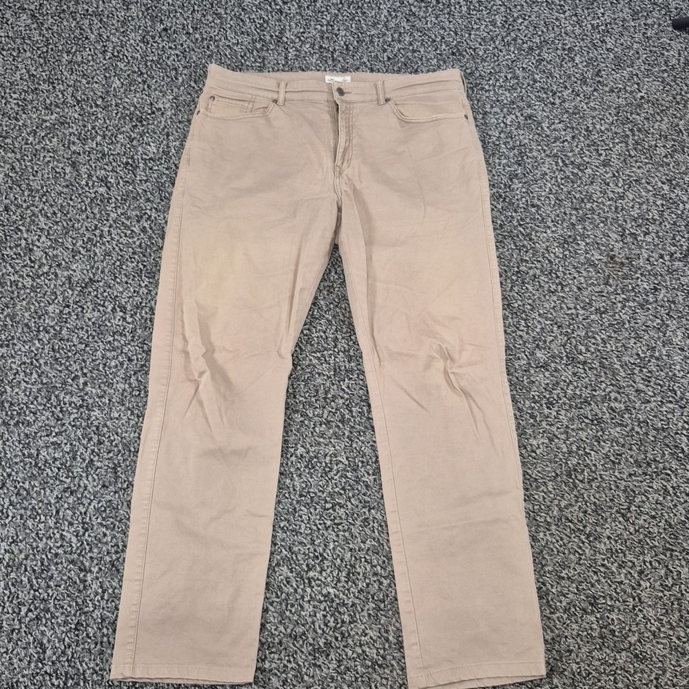 Peter Millar Pants Men 38X32 Khaki Ultimate Sateen 5-Pocket Straight Stretch